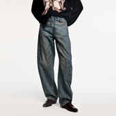 UOOYAA 天丝水洗弯刀牛仔裤 乌丫2025冬季 新款