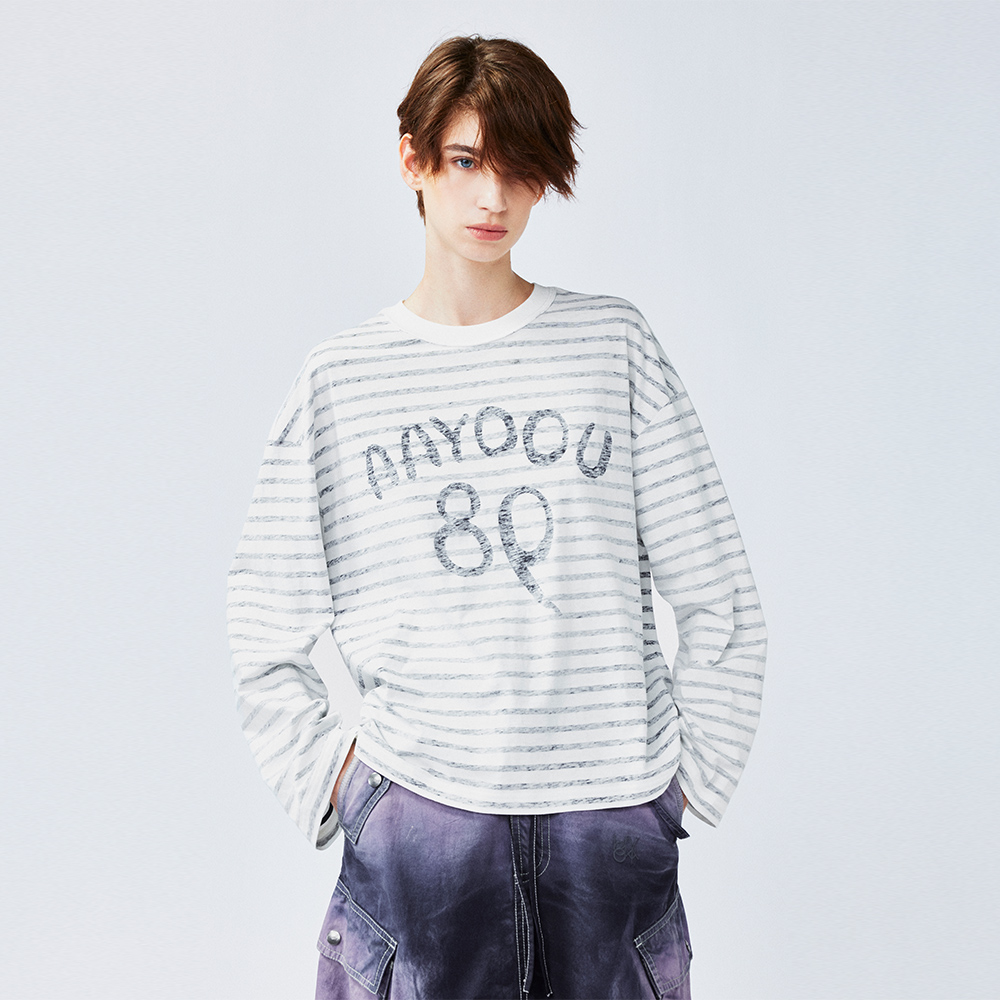 UOOYAA/乌丫反穿式海魂条纹T恤