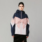 UOOYAA 乌丫可脱卸内胆蝴蝶结缎面提花机能羽绒外套