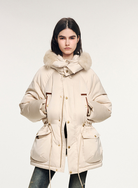 UOOYAA/乌丫2025冬季新款「奇幻都市」羊毛领派克羽绒服