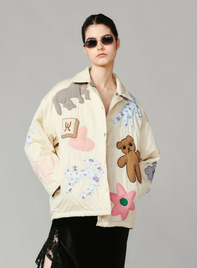 UOOYAA/乌丫满满天真俏皮两穿棉服外套