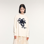 新款 UOOYAA 乌丫2025冬季 「奇幻海底」章鱼立体盘带绣T恤