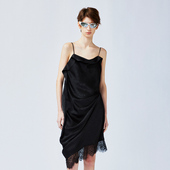 新款 UOOYAA 乌丫2025春季 「随便穿」随意提起裙摆蕾丝花边连衣裙