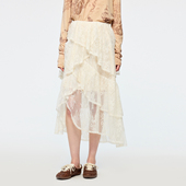 UOOYAA 蕾丝蛋糕半裙 经典 乌丫2026春季 新款