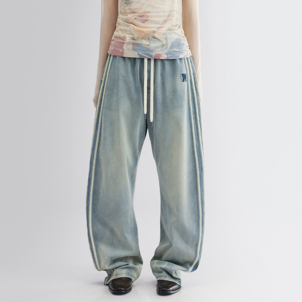 UOOYAA/乌丫2025秋季新款牛仔弯刀运动裤,女装/女士精品,牛仔裤,淘宝优惠券,粉丝福利购,淘宝优惠卷