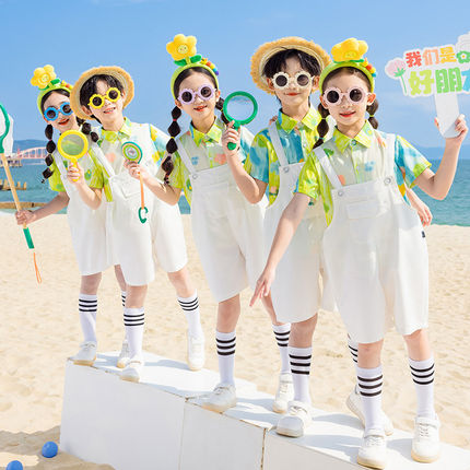 儿童演出服夏幼儿园毕业照班服啦啦队小学生合唱班服比赛表演服装