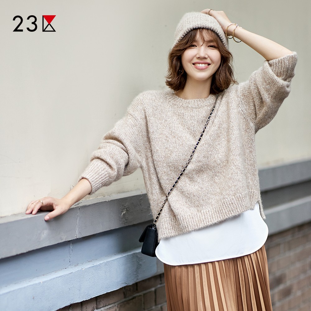 羊驼毛羊毛混纺针织毛衣商场同款