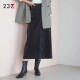 23区日系春季 通勤棉混纺丝绒直筒半身裙过膝中长休闲裙商场同款