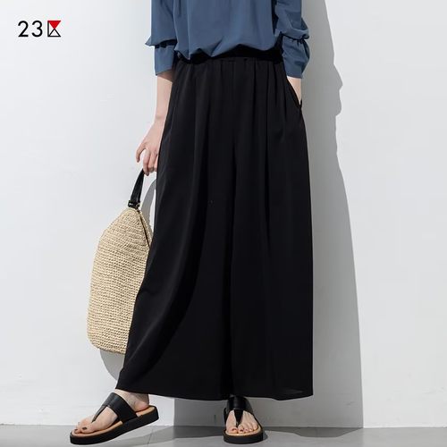 纯棉松紧腰九分休闲裙裤商场同款