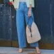 商场同款 23区日系秋季 阔腿休闲裤 纯棉水洗做旧牛仔裤 通勤宽松版
