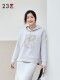 23区日系秋冬季 通勤宽松混纺空气棉连帽套头卫衣针织外套商场同款