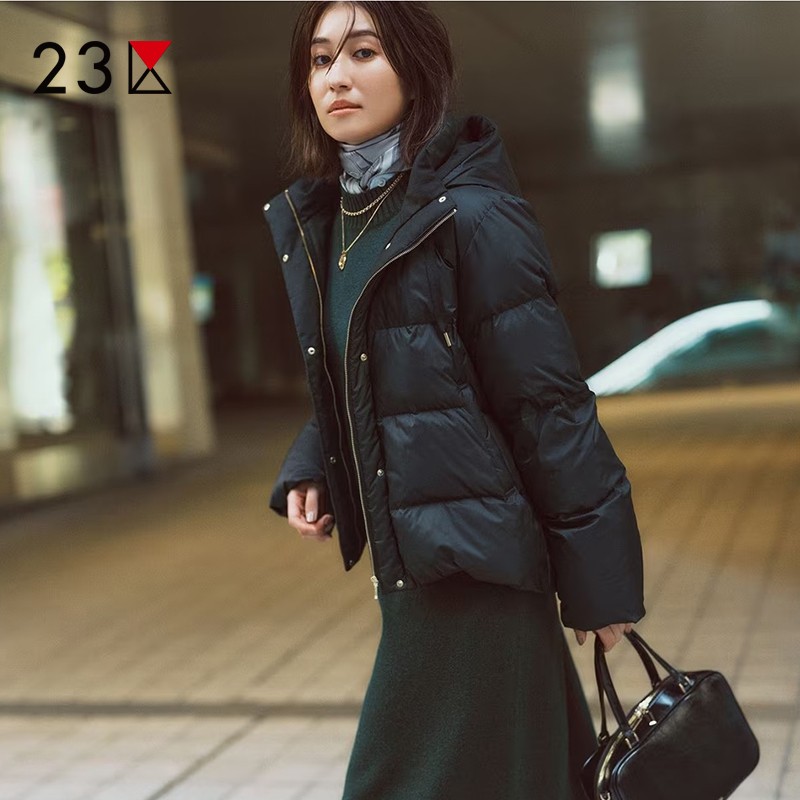 可脱卸帽羽绒外套白鸭绒商场同款