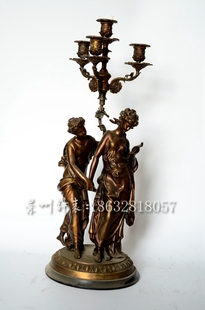 纯铜蜡台 老式仿古做旧 烛台 欧式 样板间 家居装饰 别墅会所烛台