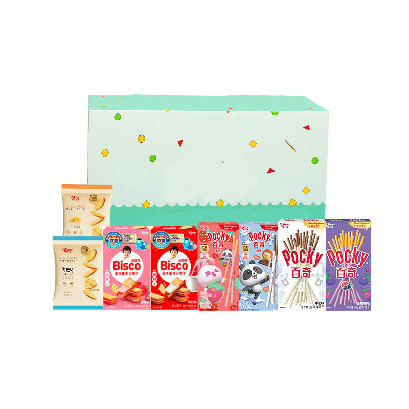 格力高好梦抱抱礼盒百奇必思可饼干儿童零食休闲小吃赠抱枕