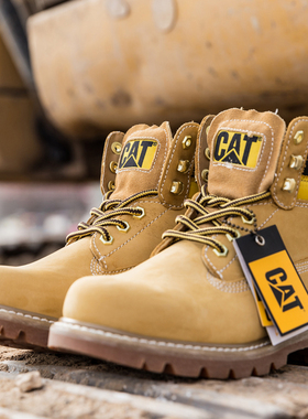 CAT男鞋女鞋卡特大黄靴秋冬情侣款马丁靴高帮工装鞋PWC44100940