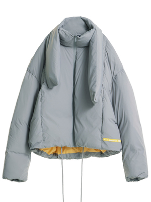 AAS光谱面包款围巾领短款羽绒服