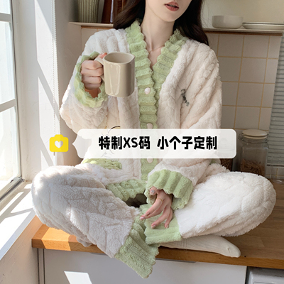 150cm小个子珊瑚绒睡衣女冬季