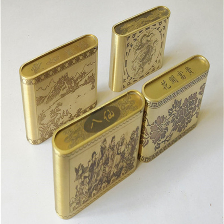 纯铜雕刻烟盒加厚便携式