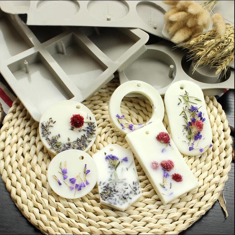 蜡片模具 DIY硅胶模具 香薰石膏手工皂模具 DIY圆环长方形 菱形