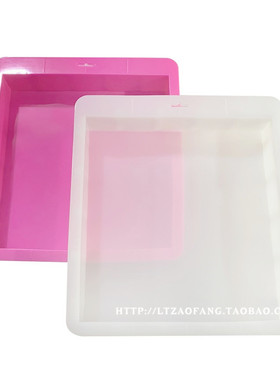 XJ094 大号硅胶渲染盘 加厚不涨肚手工皂模具3kg容量渲染工具大方