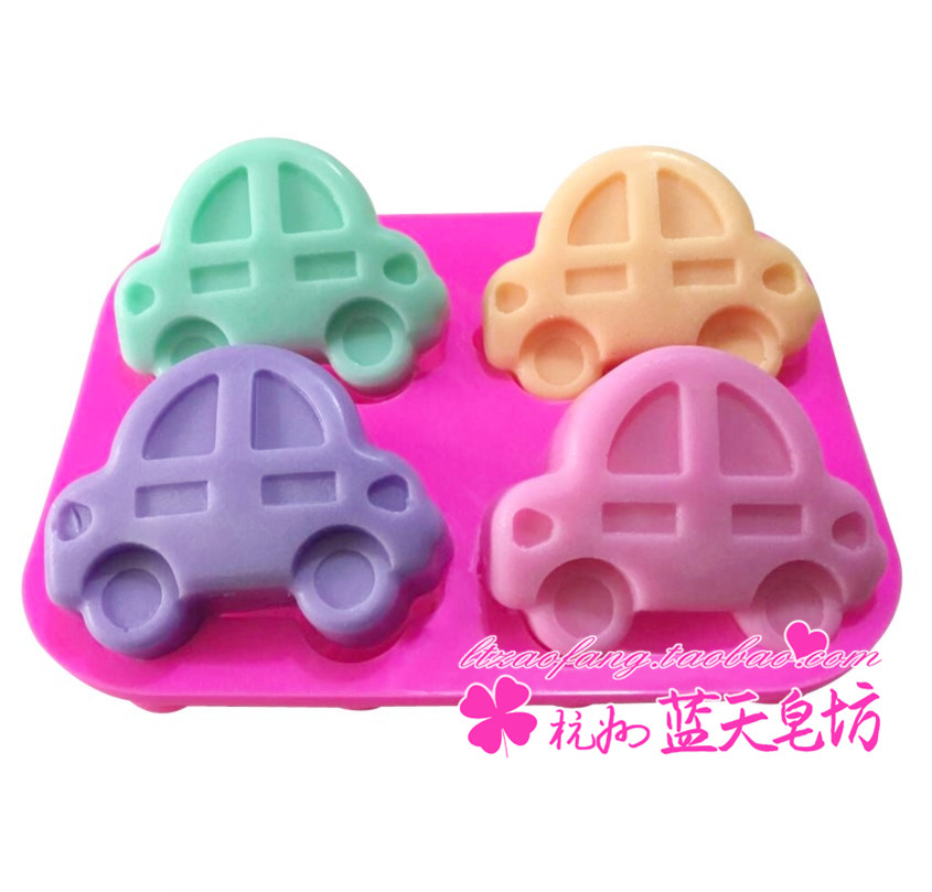 硅胶模具手工皂饼干四连汽车
