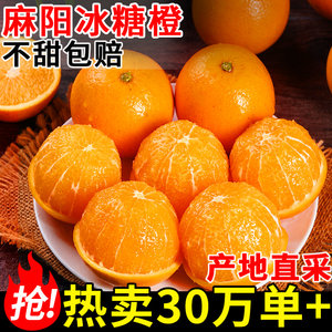 正宗湖南麻阳冰糖橙子新鲜水果当季整箱橙子果冻甜橙纯甜手剥包邮