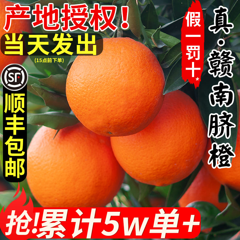 顺丰江西赣南脐橙10新鲜橙子水果当季赣州产地直发甜斤