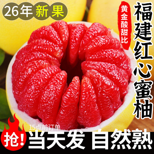 福建平和三红蜜柚，26年头茬新果