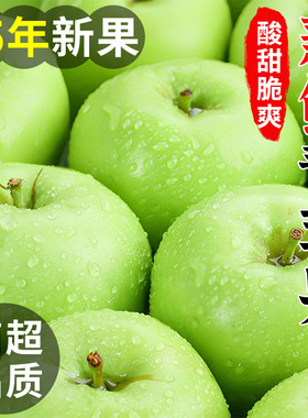 陕西青苹果新鲜水果9斤当季现摘绿小苹果王林孕妇酸脆甜整箱包邮