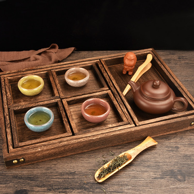 复古桐木托盘中式茶盘中式