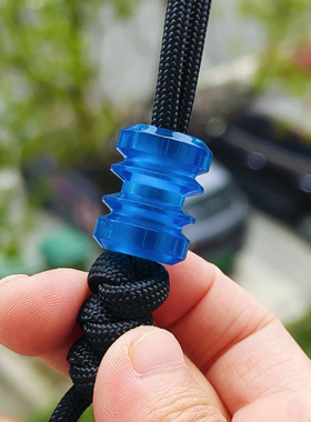 SSD工作室半透明蓝色树脂伞绳EDC刀坠背包挂坠吊坠DIY珠折刀挂件