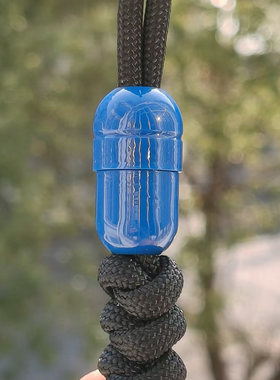 SSD工作室白黄胶囊树脂刀坠EDC吊坠挂坠伞绳EDC背包挂件 原创设计