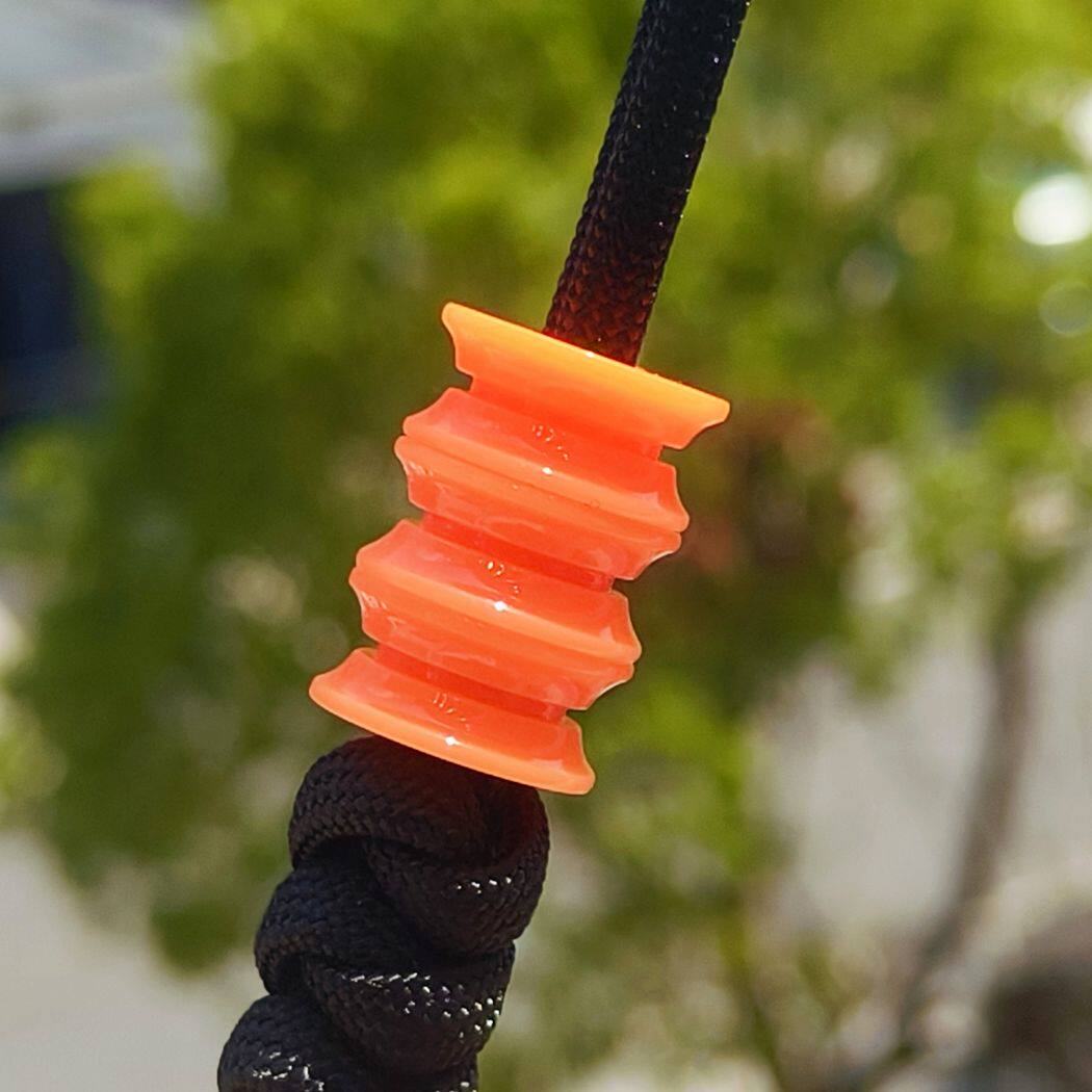SSD工作室橙色树脂伞绳编织刀坠背包挂坠DIY珠折刀钥匙扣三个一组