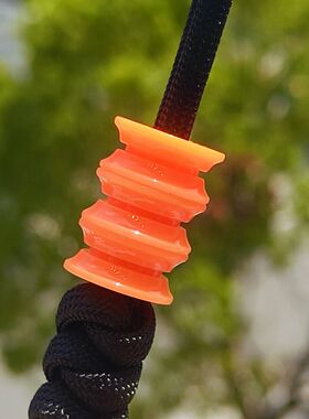 SSD工作室橙色树脂伞绳编织刀坠背包挂坠DIY珠折刀钥匙扣三个一组