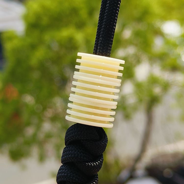SSD工作室奶白色树脂伞绳编织刀坠背包DIY折刀钥匙扣挂坠三个一组