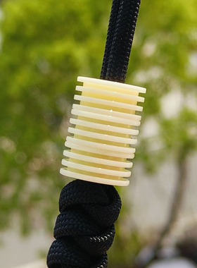 SSD工作室奶白色树脂伞绳编织刀坠背包DIY折刀钥匙扣挂坠三个一组