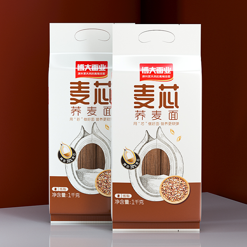 博大麦芯荞麦面1000g*2袋面条