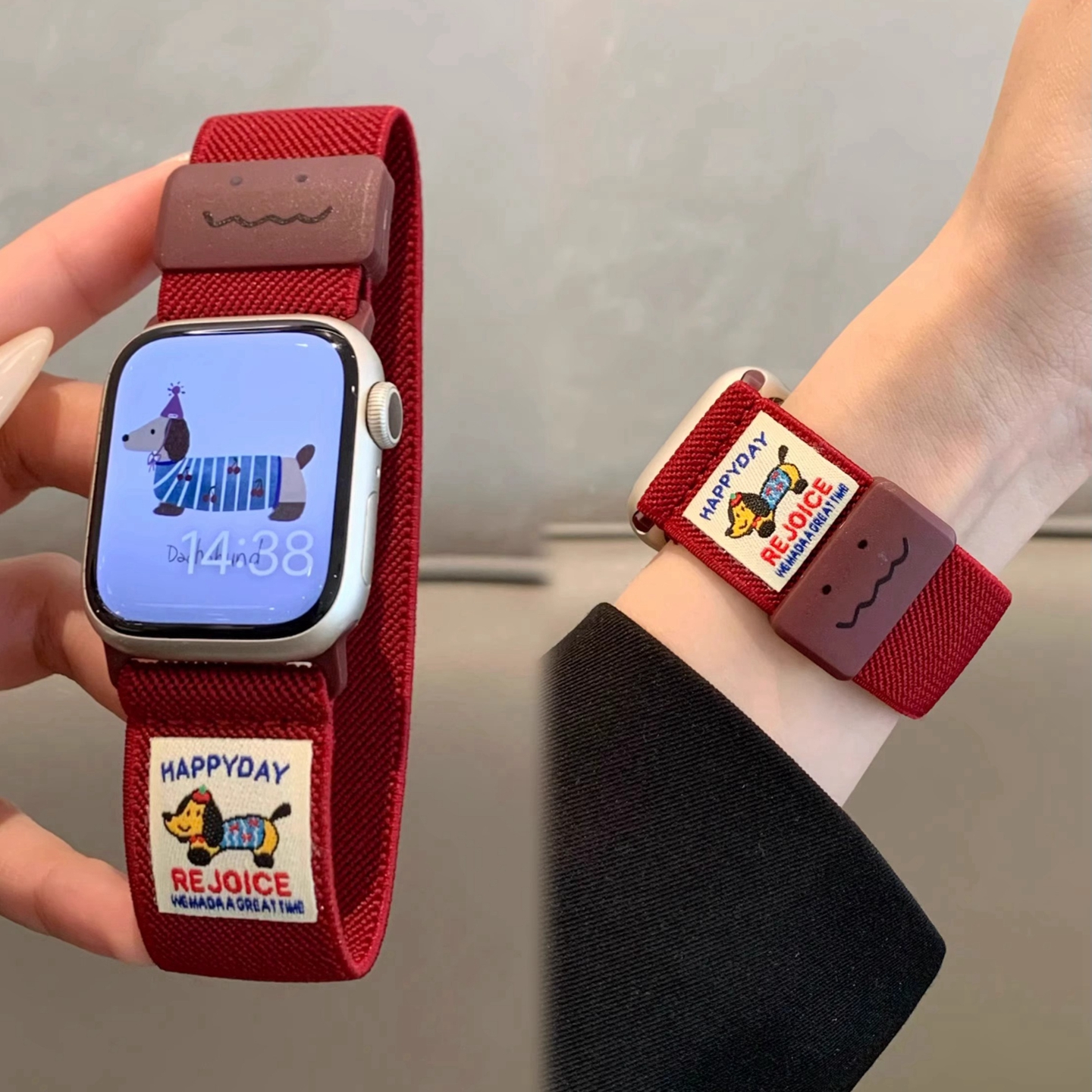 可爱腊肠狗适用小米手环8/9pro表带腕带红米Watch45表带华为FIT34