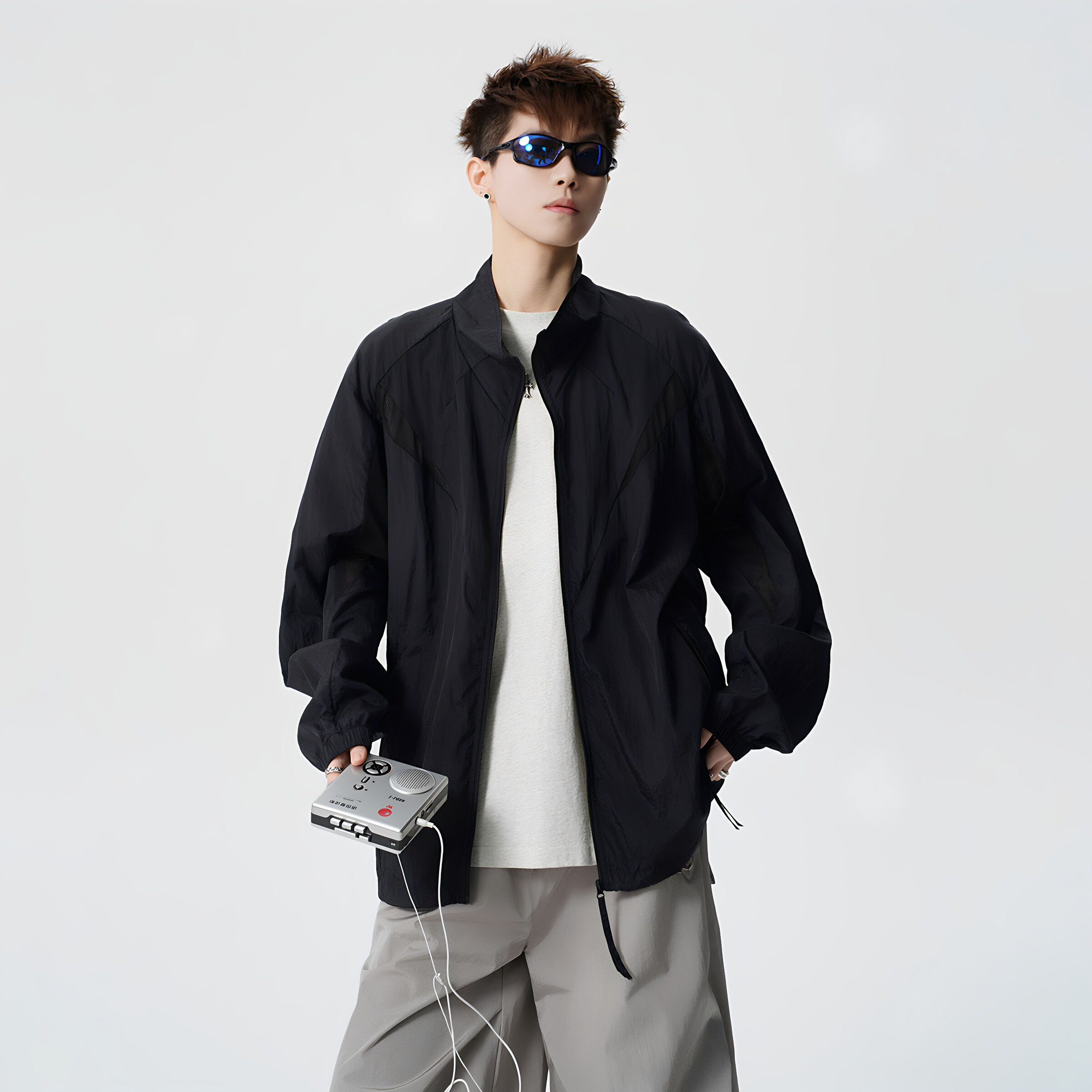 2026夏季新款防晒衣服UPF50+男立领户外运动旅游情侣潮流时尚宽松