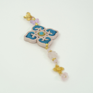 2025馥棠【碧城-宝相花】非遗手工盘扣压襟新中式旗袍汉服压襟