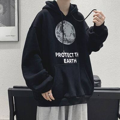 ins潮牌新款百搭印花男连