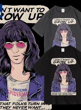 朋克ramones摇滚雷蒙斯乐队潮流印花纯棉短半袖T恤男女通款夏季