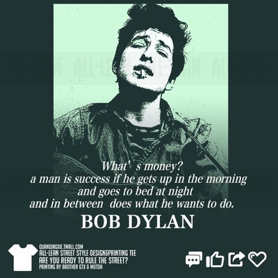 bobdylan民谣诗人鲍勃迪伦像一块滚石周边欧美纯棉短半袖男女T恤