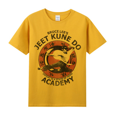 美式复古花李截拳圆领短袖