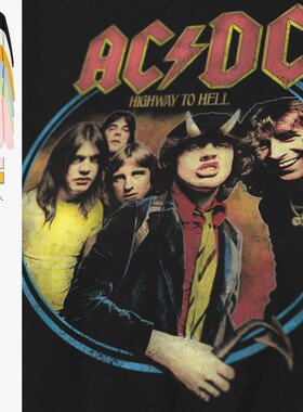 圆领卫衣男女同款宽松无帽欧美重金属摇滚acdc乐队周边衣服潮春秋