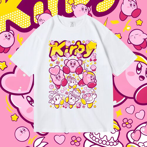 星之卡比switch游戏任天堂潮流二次元游戏周边纯棉短半袖T恤男女