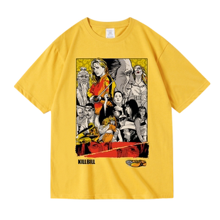 杀死比尔欧美昆汀电影街头潮流印花周边纯棉短半袖T恤男女夏季