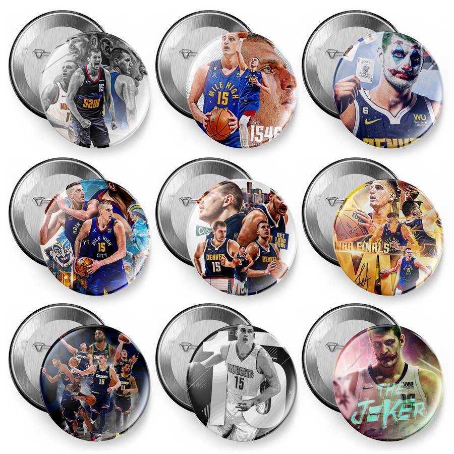 约基奇吧唧胸章书包挂件磁冰箱贴