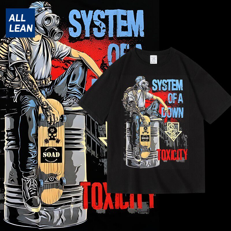 体制崩溃短袖印花男青少年男