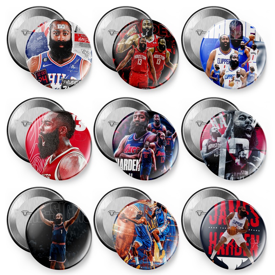 哈登吧唧胸章书包挂件磁吸冰箱贴